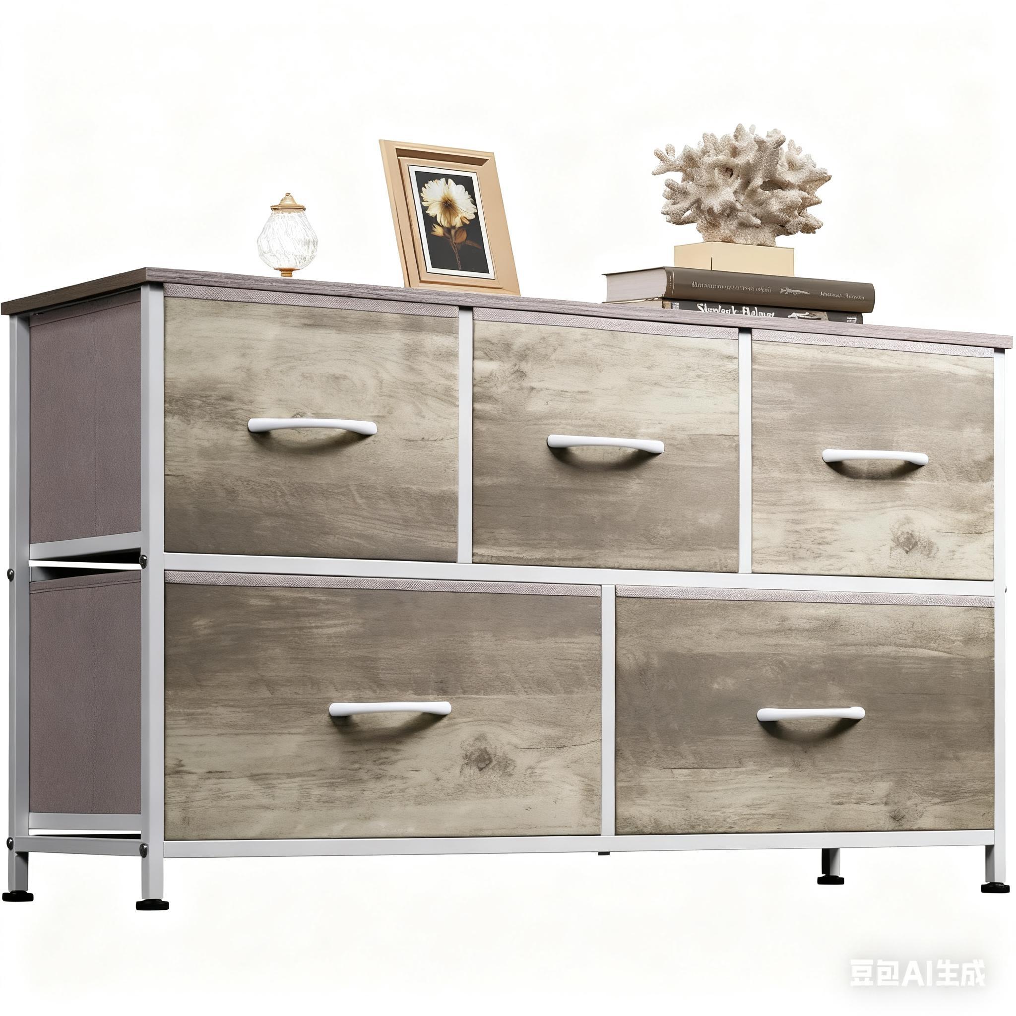 Wooden Top Cabinet Night Stand Dresser for Closet