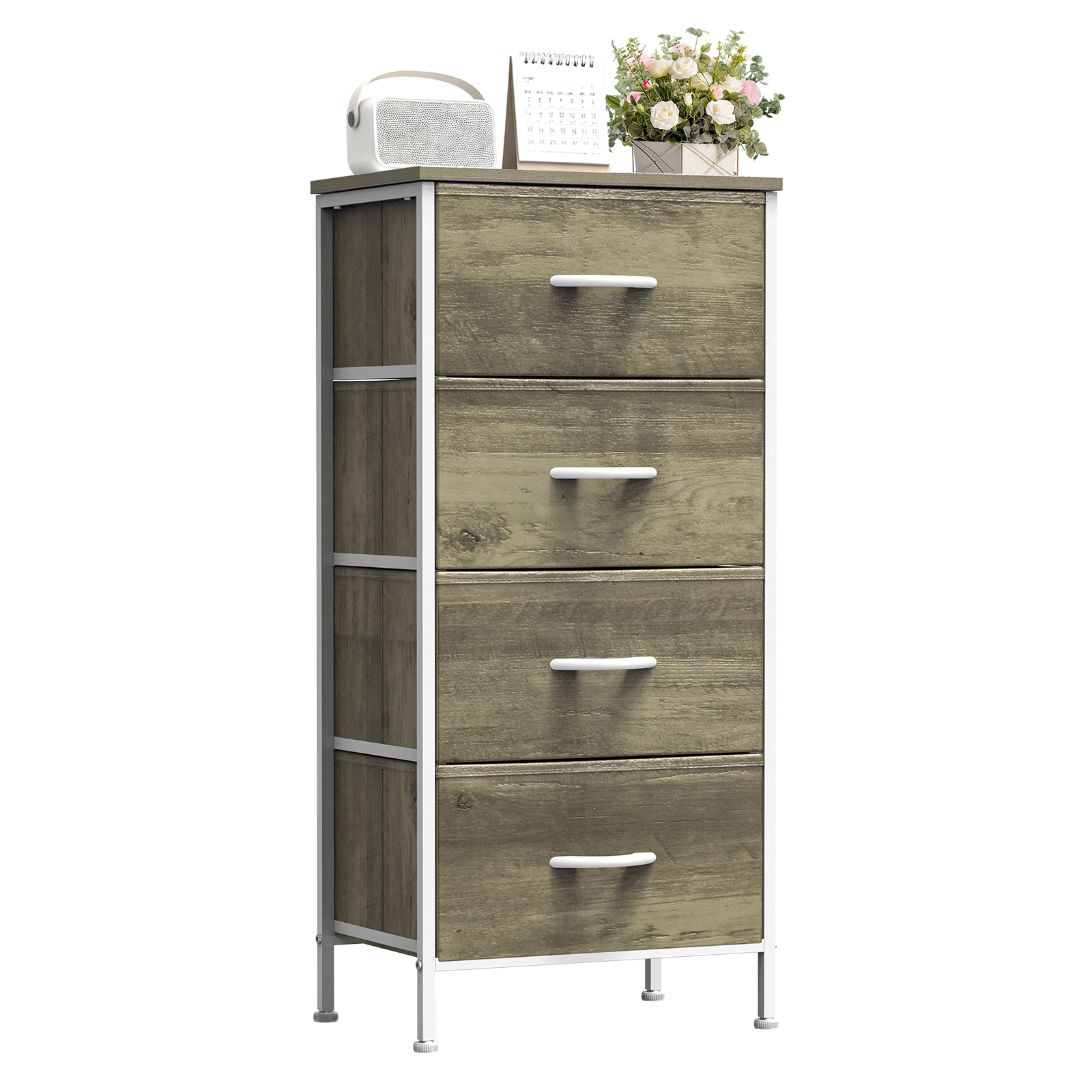 Wooden Top Cabinet Night Stand Dresser for Closet