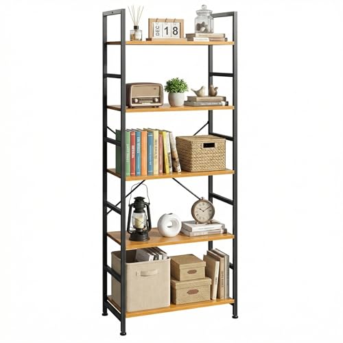 5 Tiers Bookshelf, Classically Modern Book Shelf, Book Rack, Storage Rack Shelves in Living Room/Home/Office