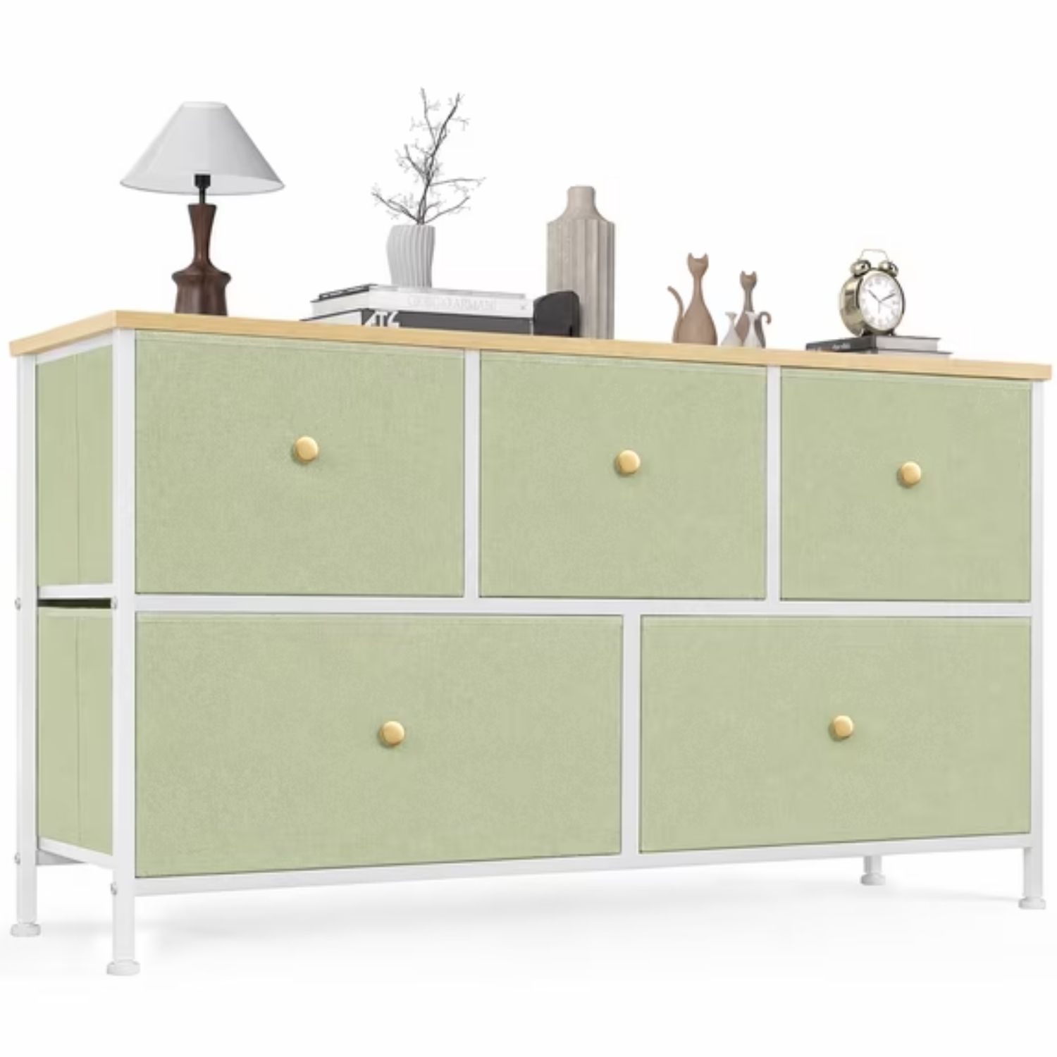 Fabric Dresser for Bedroom, Chest of Drawers Organizer Storage Cabinet for Closet and Entryway