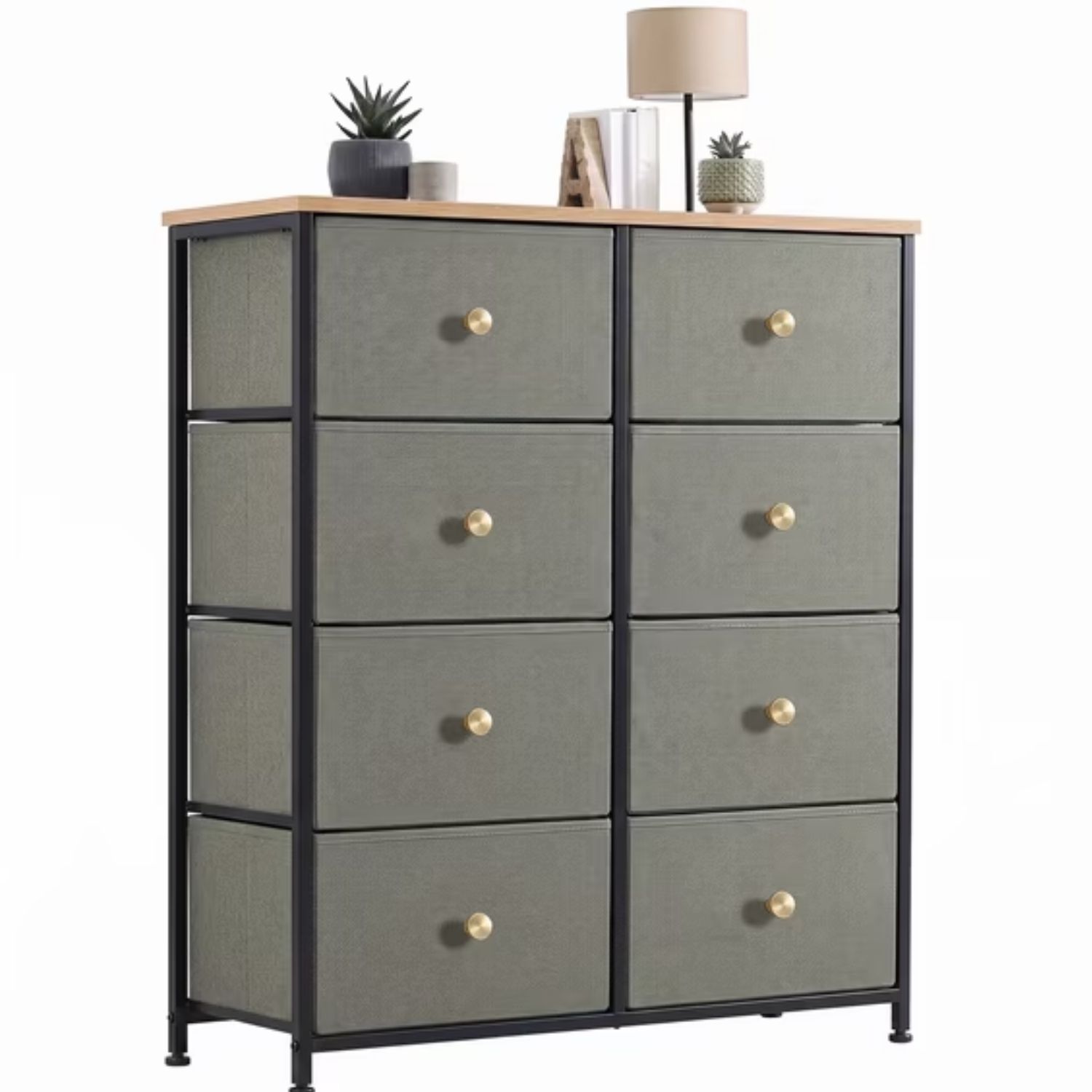 Fabric Dresser for Bedroom, Chest of Drawers Organizer Storage Cabinet for Closet and Entryway