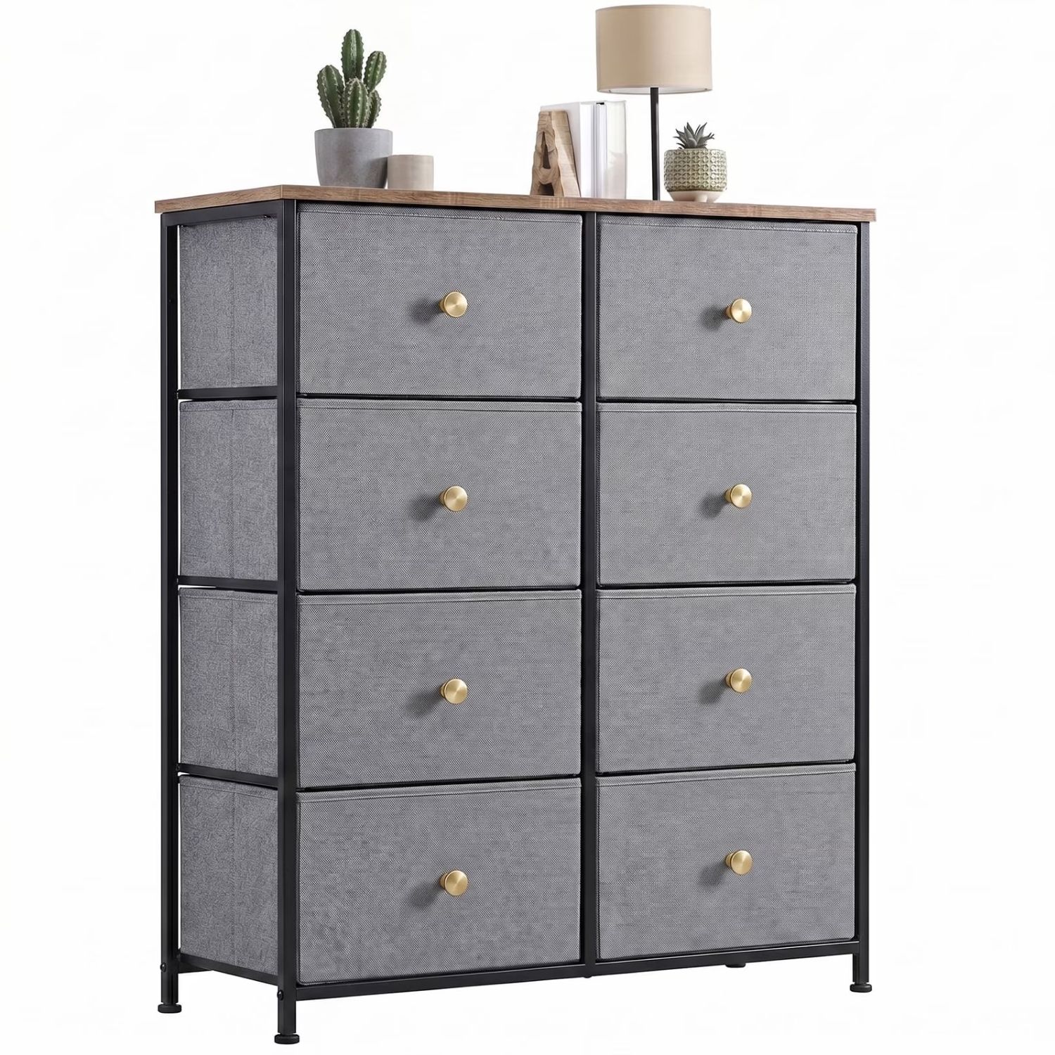 Fabric Dresser for Bedroom, Chest of Drawers Organizer Storage Cabinet for Closet and Entryway