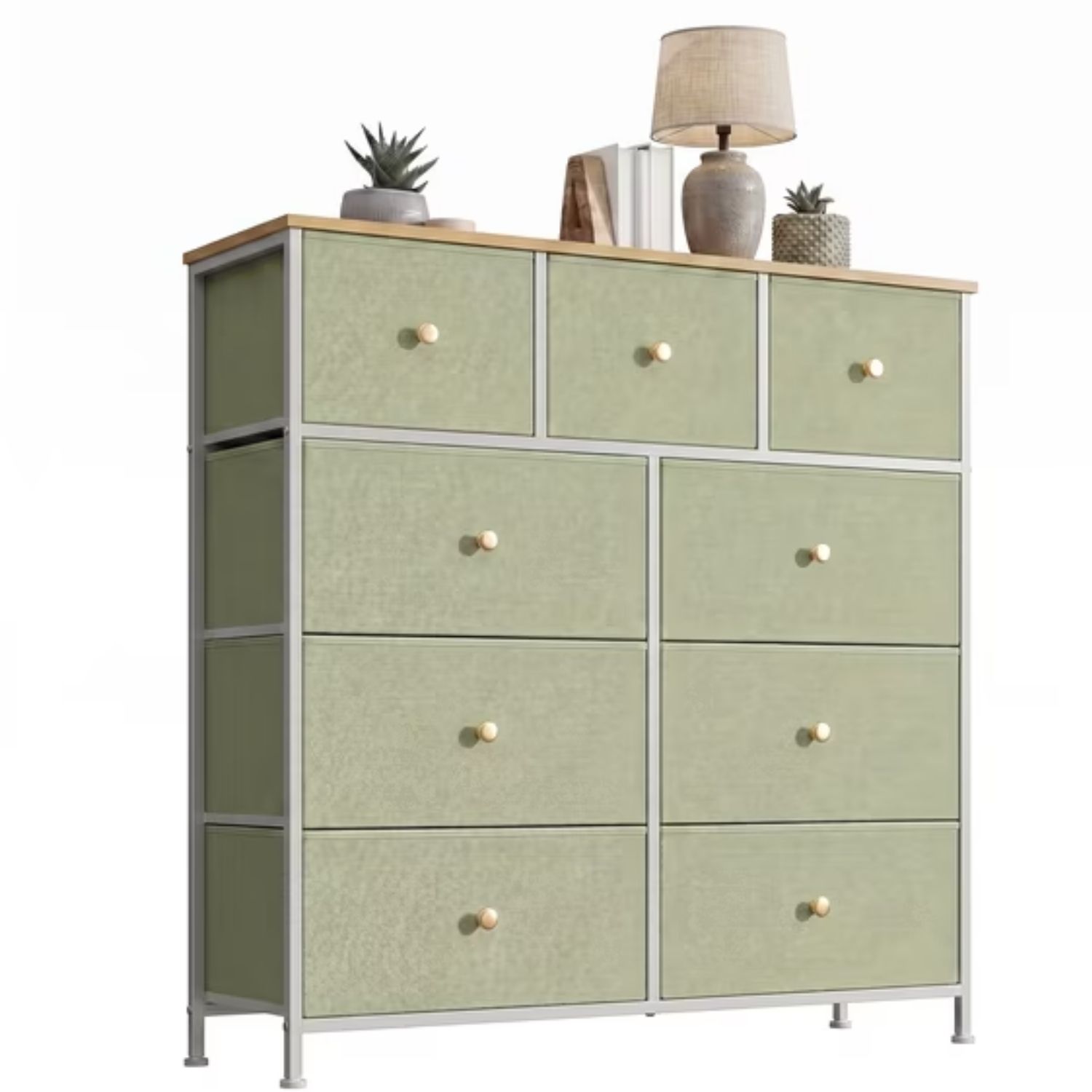 Fabric Dresser for Bedroom, Chest of Drawers Organizer Storage Cabinet for Closet and Entryway