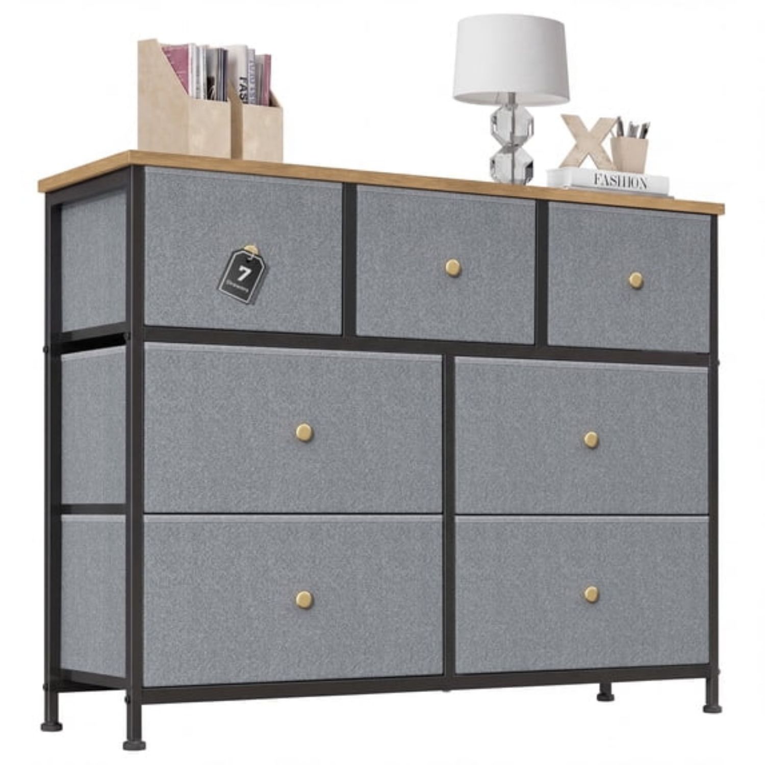 Fabric Dresser for Bedroom, Chest of Drawers Organizer Storage Cabinet for Closet and Entryway