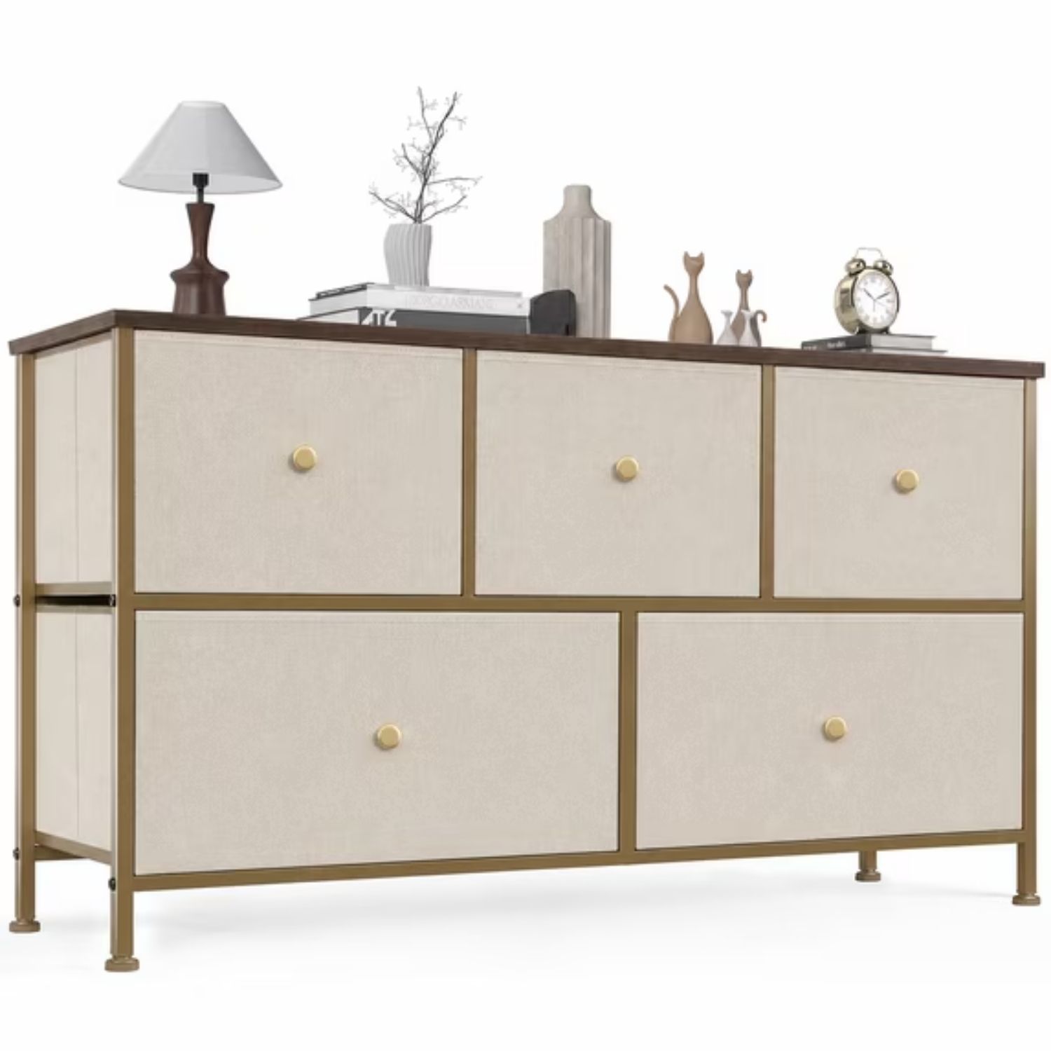 Fabric Dresser for Bedroom, Chest of Drawers Organizer Storage Cabinet for Closet and Entryway