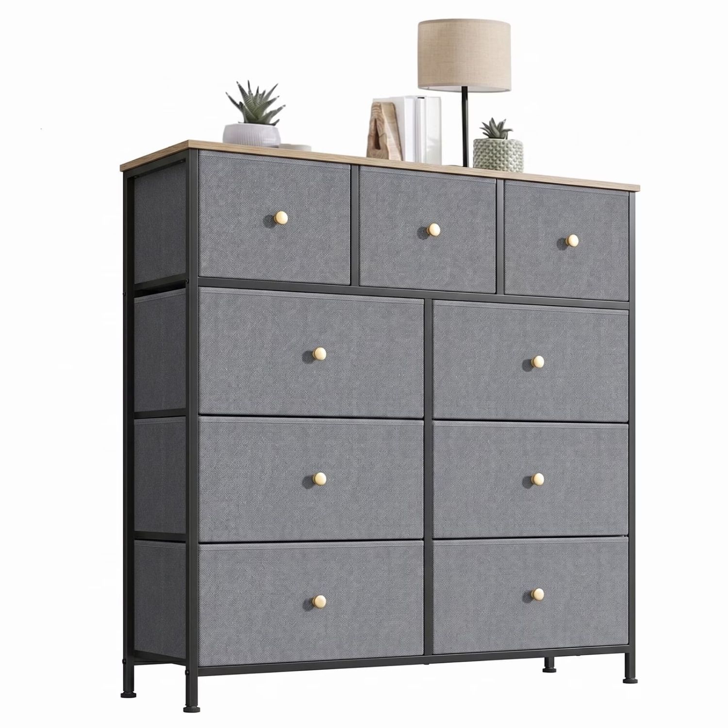 Fabric Dresser for Bedroom, Chest of Drawers Organizer Storage Cabinet for Closet and Entryway