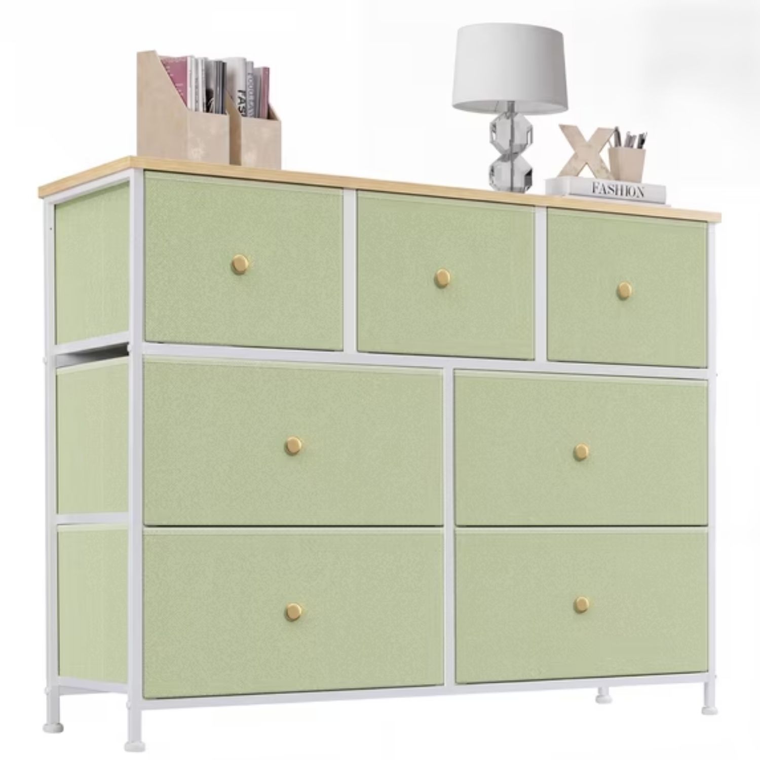 Fabric Dresser for Bedroom, Chest of Drawers Organizer Storage Cabinet for Closet and Entryway