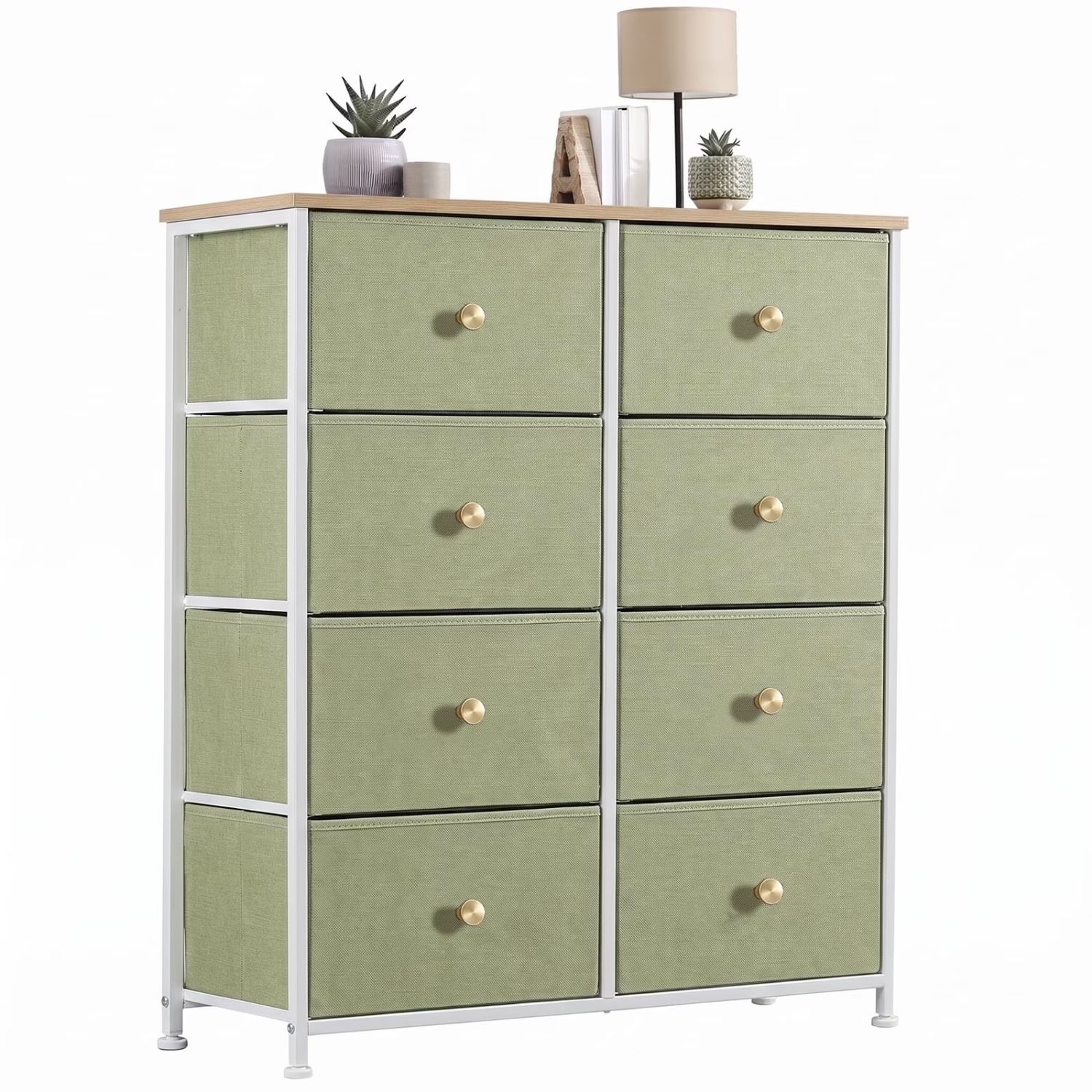 Fabric Dresser for Bedroom, Chest of Drawers Organizer Storage Cabinet for Closet and Entryway